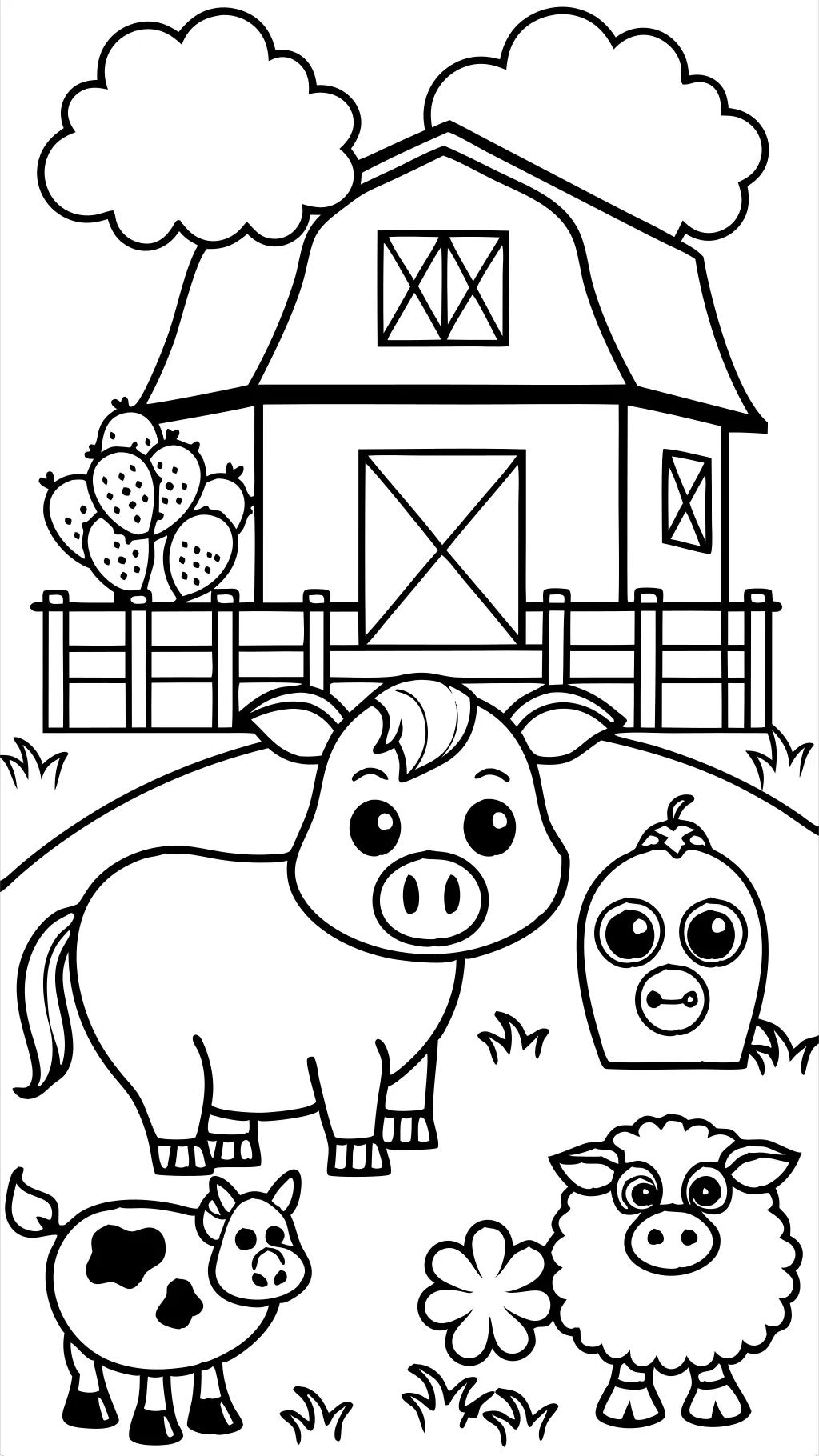 farm animals printable coloring pages